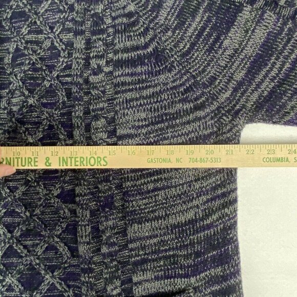 Jason Maxwell Sweater Womens 1X Purple Marled Tunic‎ Pockets Fairy Cottagecore - Picture 7 of 11